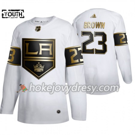 Dětské Hokejový Dres Los Angeles Kings Dustin Brown 23 Adidas 2019-2020 Golden Edition Bílá Authentic